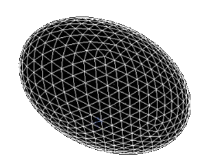 a wireframe ellipsoid